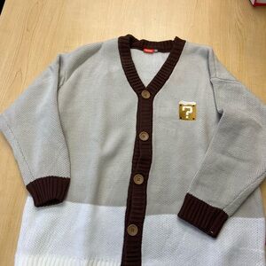 Nintendo super Mario knit cardigan winter collection snowmen new with tags